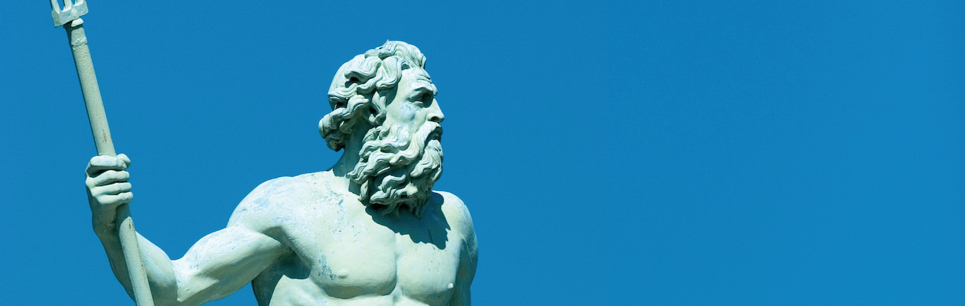 Photograph of a statue of Poseidon, Neptune