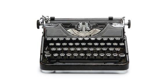 Photograph of a retro typewriter